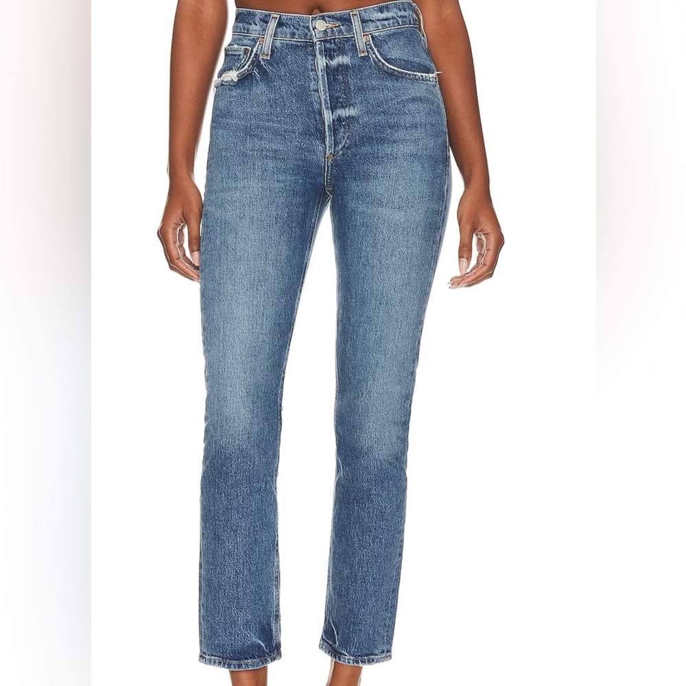 AGOLDE Riley Long High Rise Straight